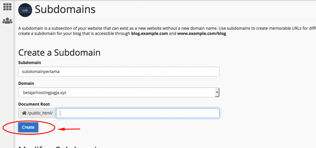 Cara Membuat Sub Domain di Cpanel 4