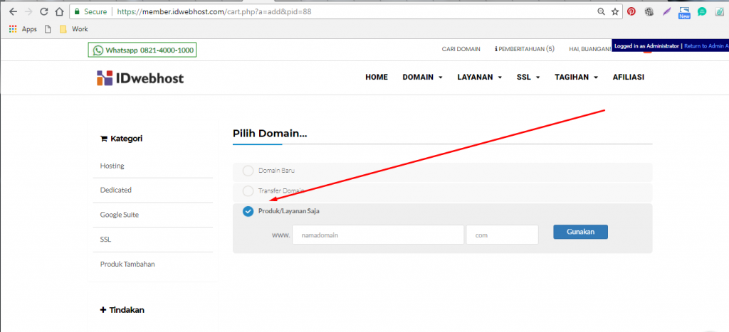 Cara Order SSL di IDwebhost 3