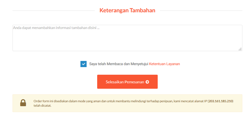 Selesaikan pemesanan Gsuite
